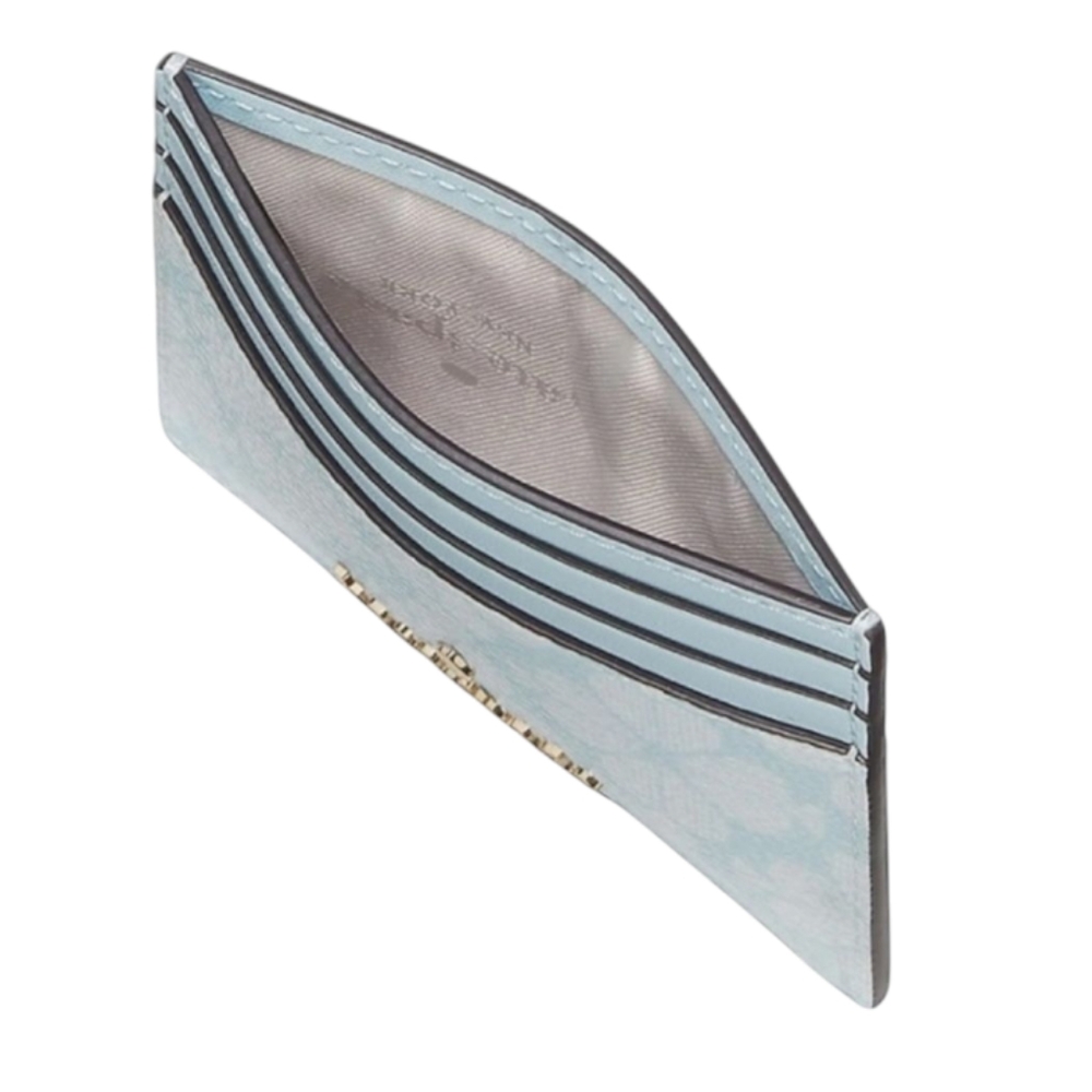 Kate Spade Blue Glow Flower Pattern Slim Card Holder - Picture 3 of 4